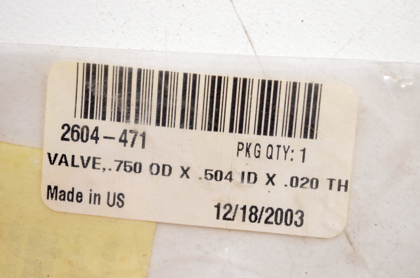 Arctic Cat 2604-471 .750x.504x.020 Valve NOS