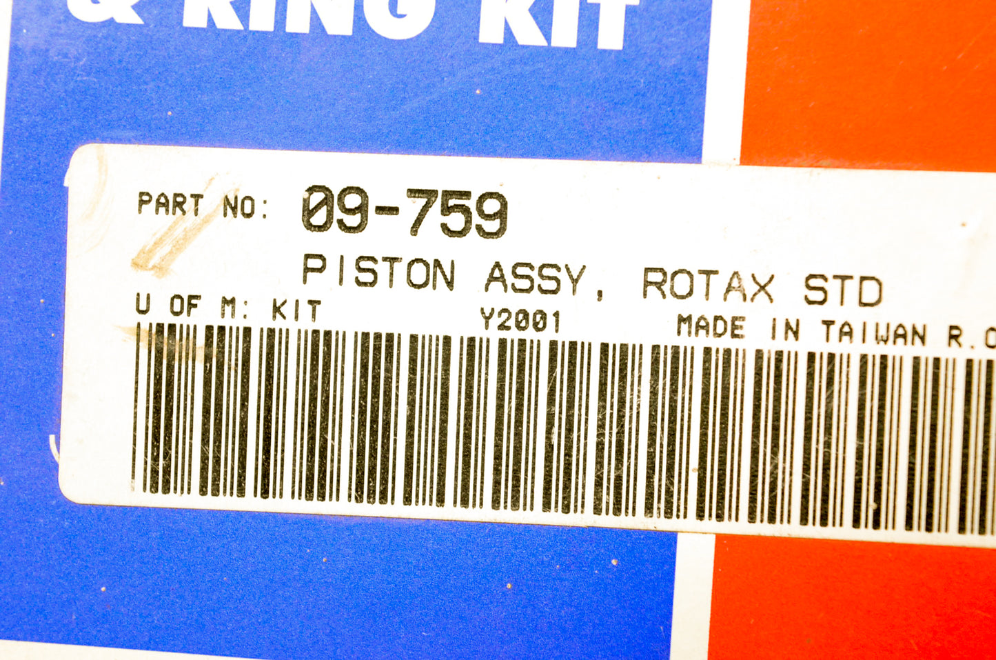 PartsUnlimited 09-759 Rotax STD Piston Assembly NOS
