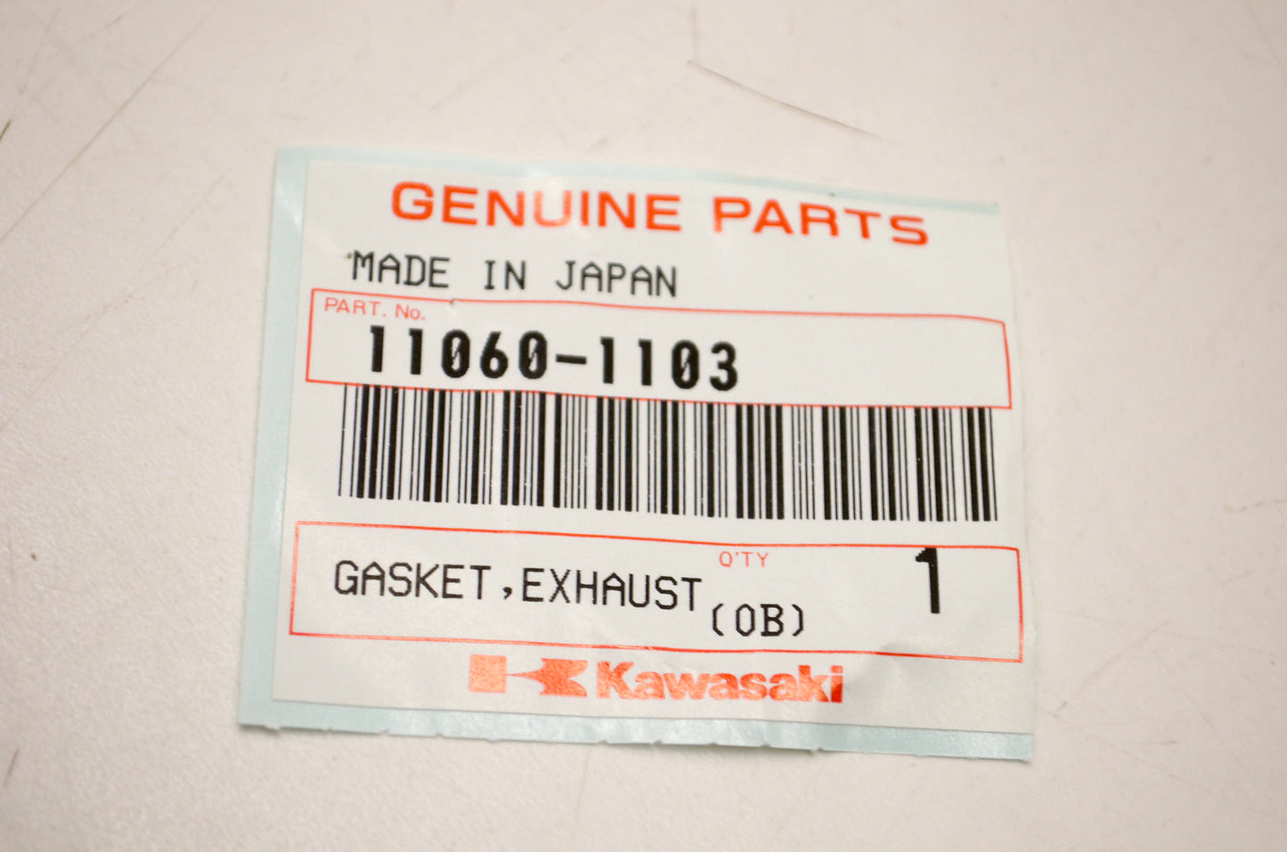 OEM Kawasaki 11060-1103 Copper Exhaust Gasket NOS