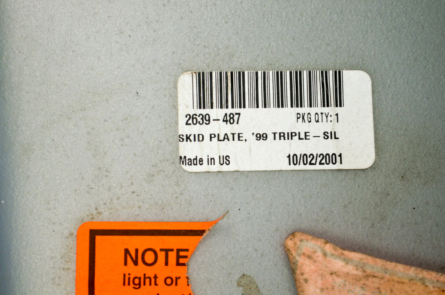 OEM Arctic Cat 2639-487 Silver Skid Plate NOS