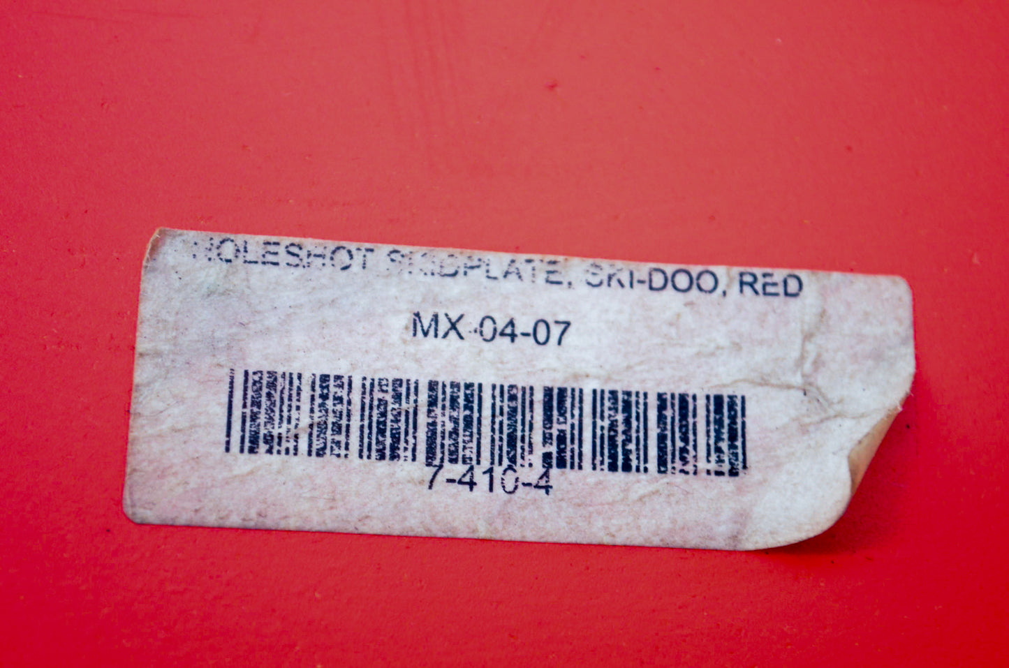 Holeshot MX-04-07 Red Skid Plate NOS