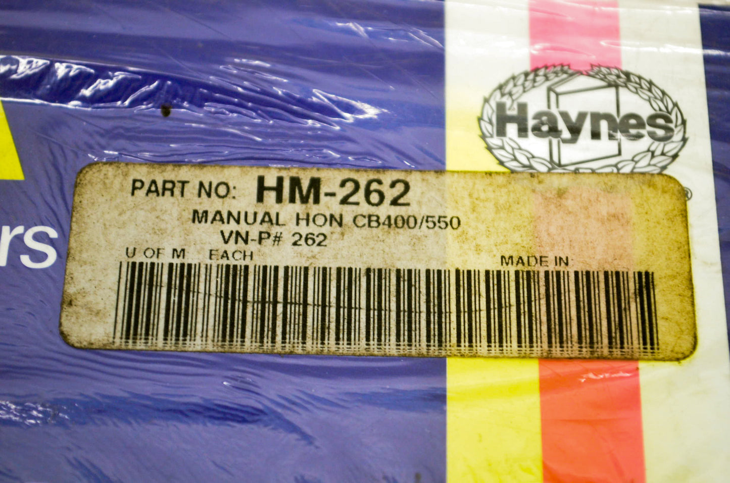 Haynes HM-262 Service Manual NOS