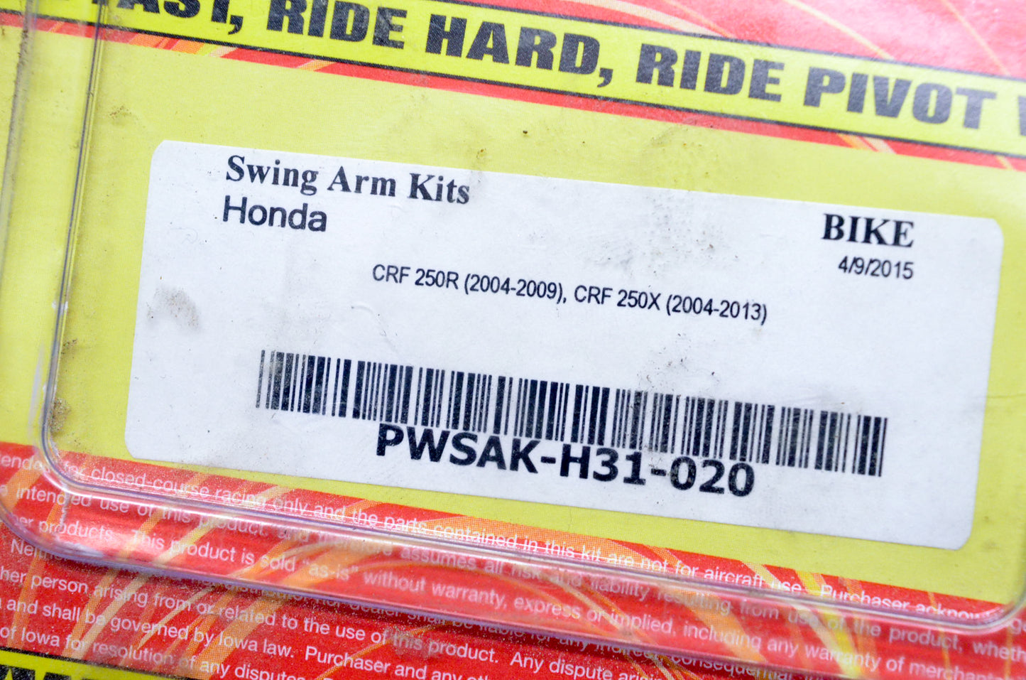 PivotWorks PWSAK-H31-020 Swing Arm Kit Honda NOS