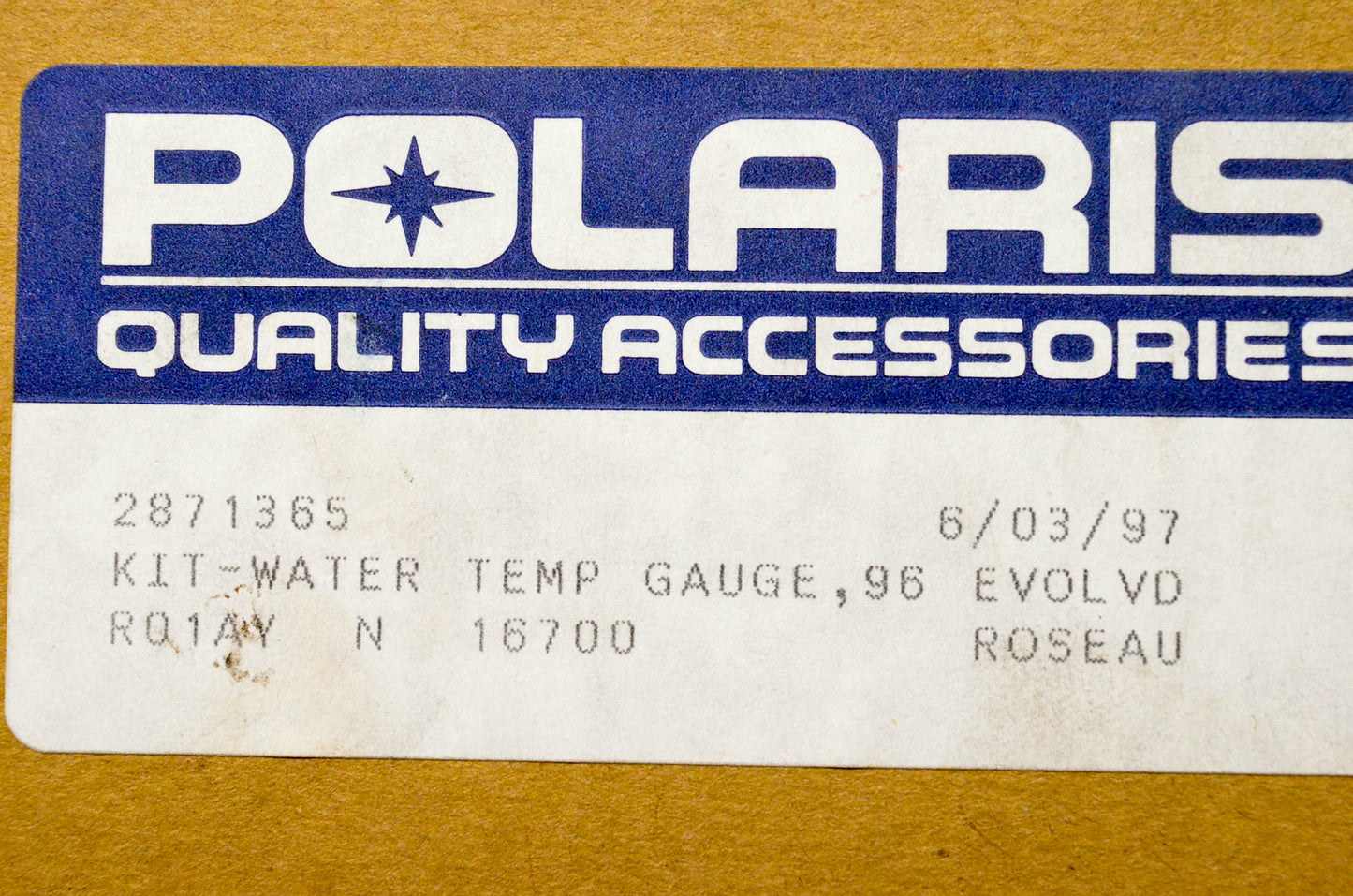 OEM Polaris 2871365 Water Temp Gauge Kit NOS
