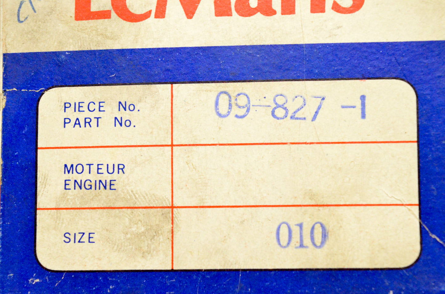 Lemans 09-827-1 .010 Oversized Piston Kit NOS