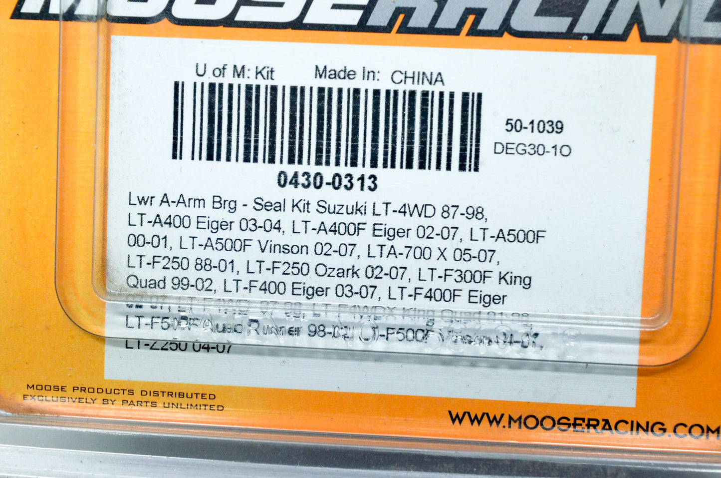 MooseRacing 0430-0313 Lower A-Arm Bearing Seal Kit NOS