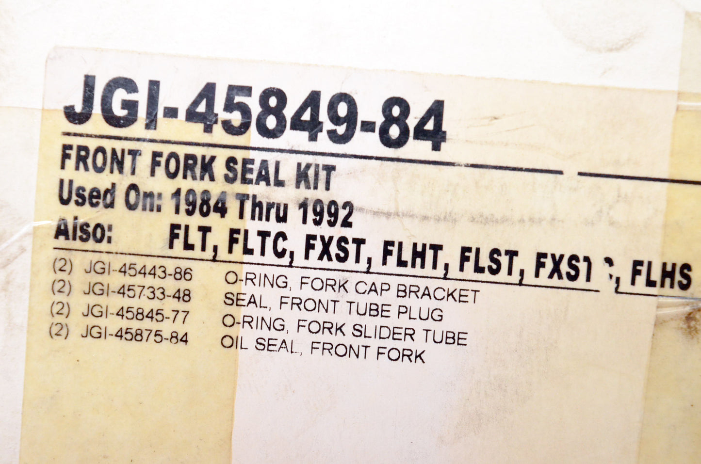 JamesGasketsInc JGI-45849-84 Front Fork Seal Kit NOS