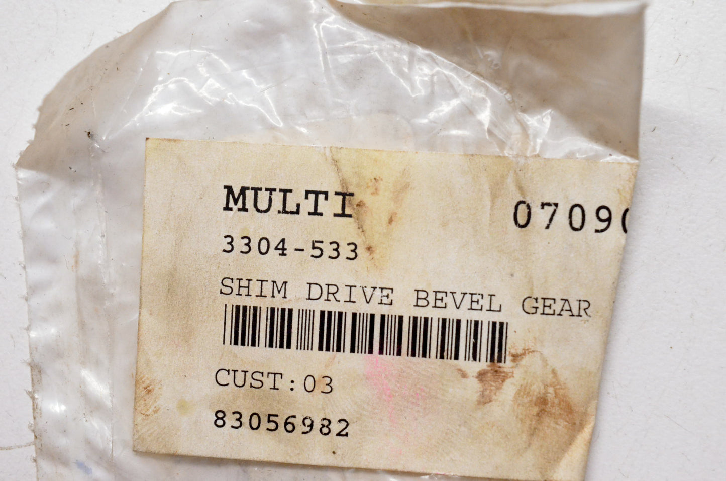 Arctic Cat 3304-533 Drive Bevel Gear I Shim NOS