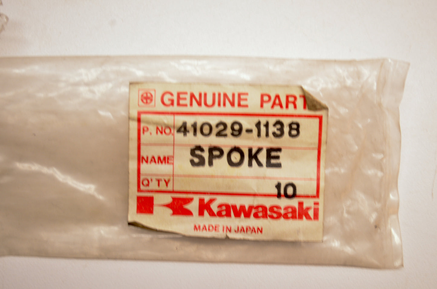 Oem Kawasaki 41029-1138 Inner Spoke Qty 2 Nos