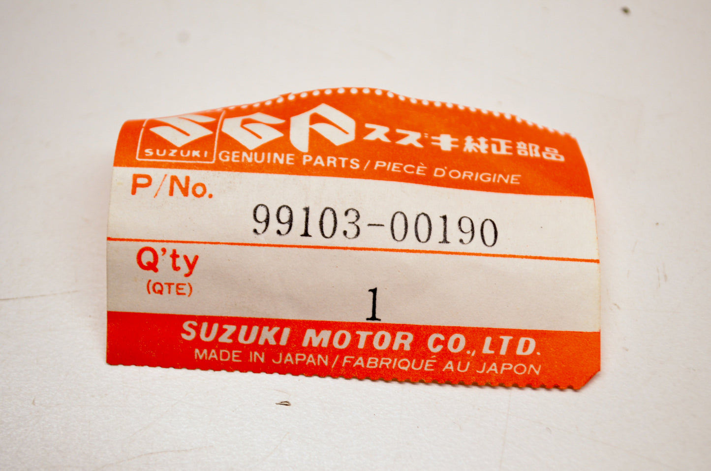 Oem Suzuki 99103-00190 Fuel Tank Vent Kit Nos