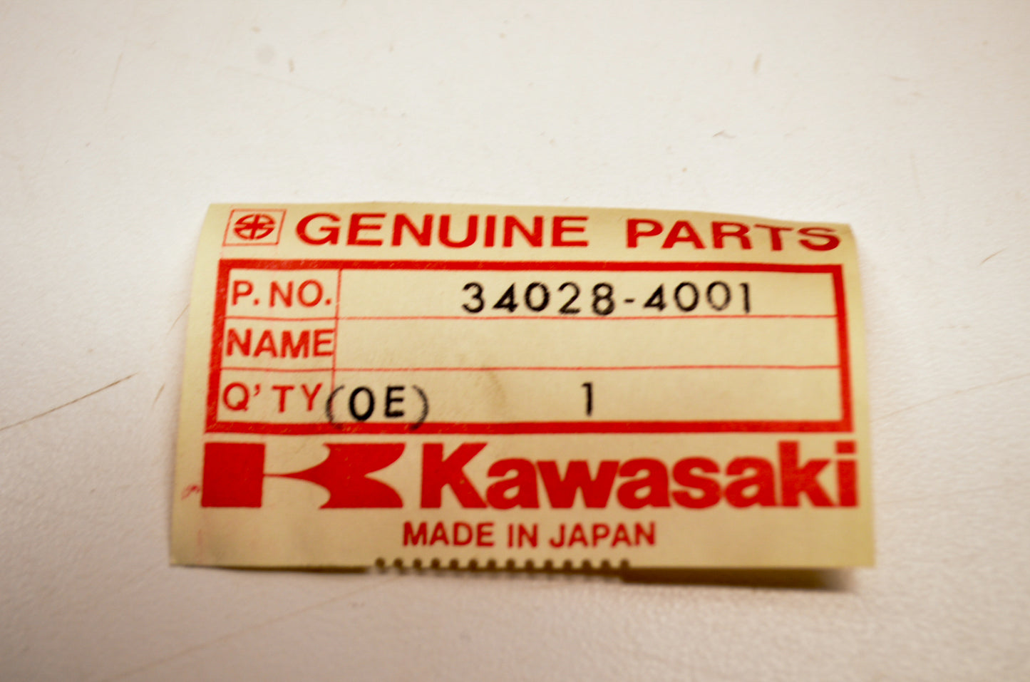 Oem Kawasaki 34028-4001 Foot Peg Rubber Nos