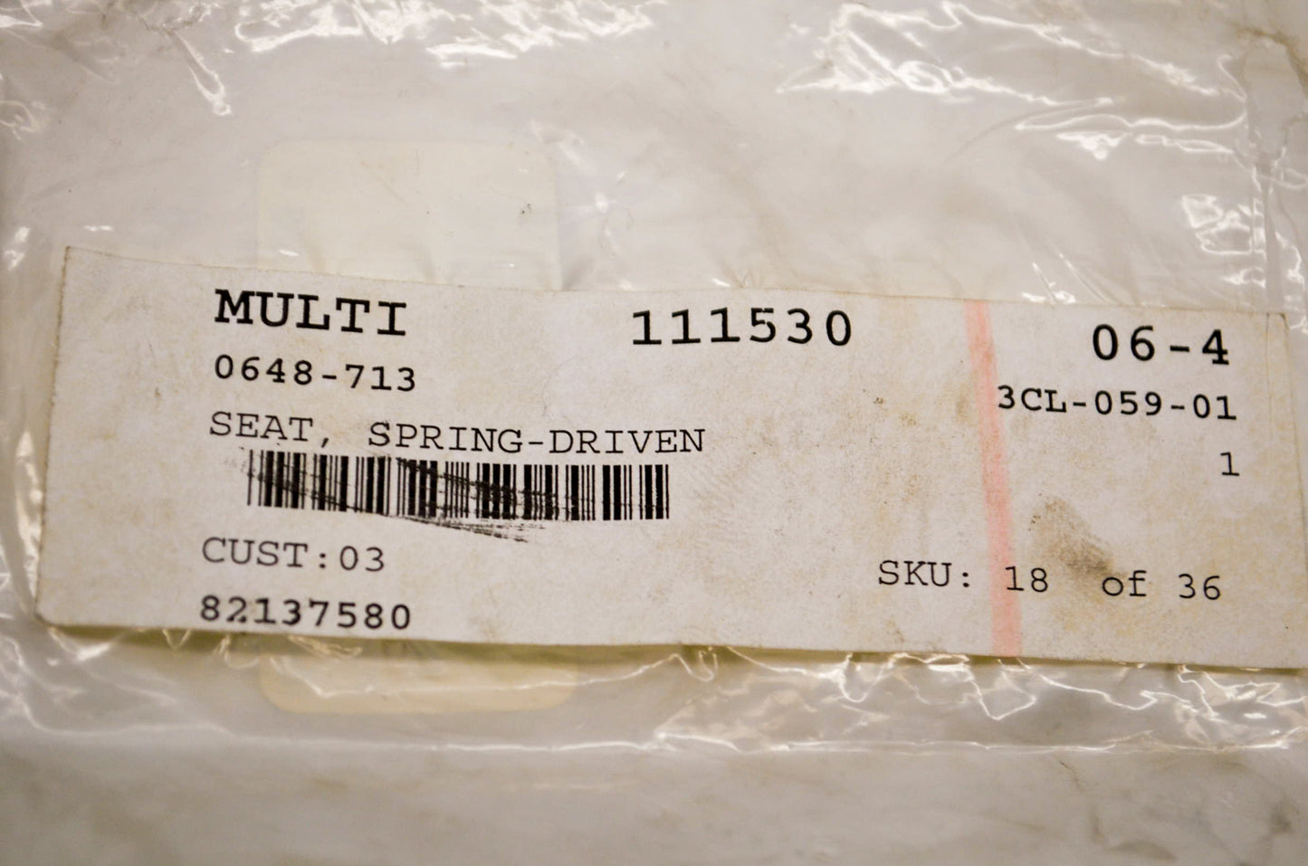 OEM Arctic Cat 0648-713 Spring Seat NOS