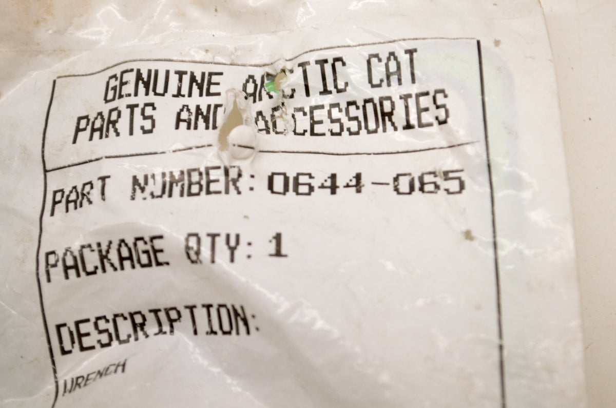 OEM Arctic Cat 0644-065 Hex Jet Wrench 1/4 Hex Socket NOS