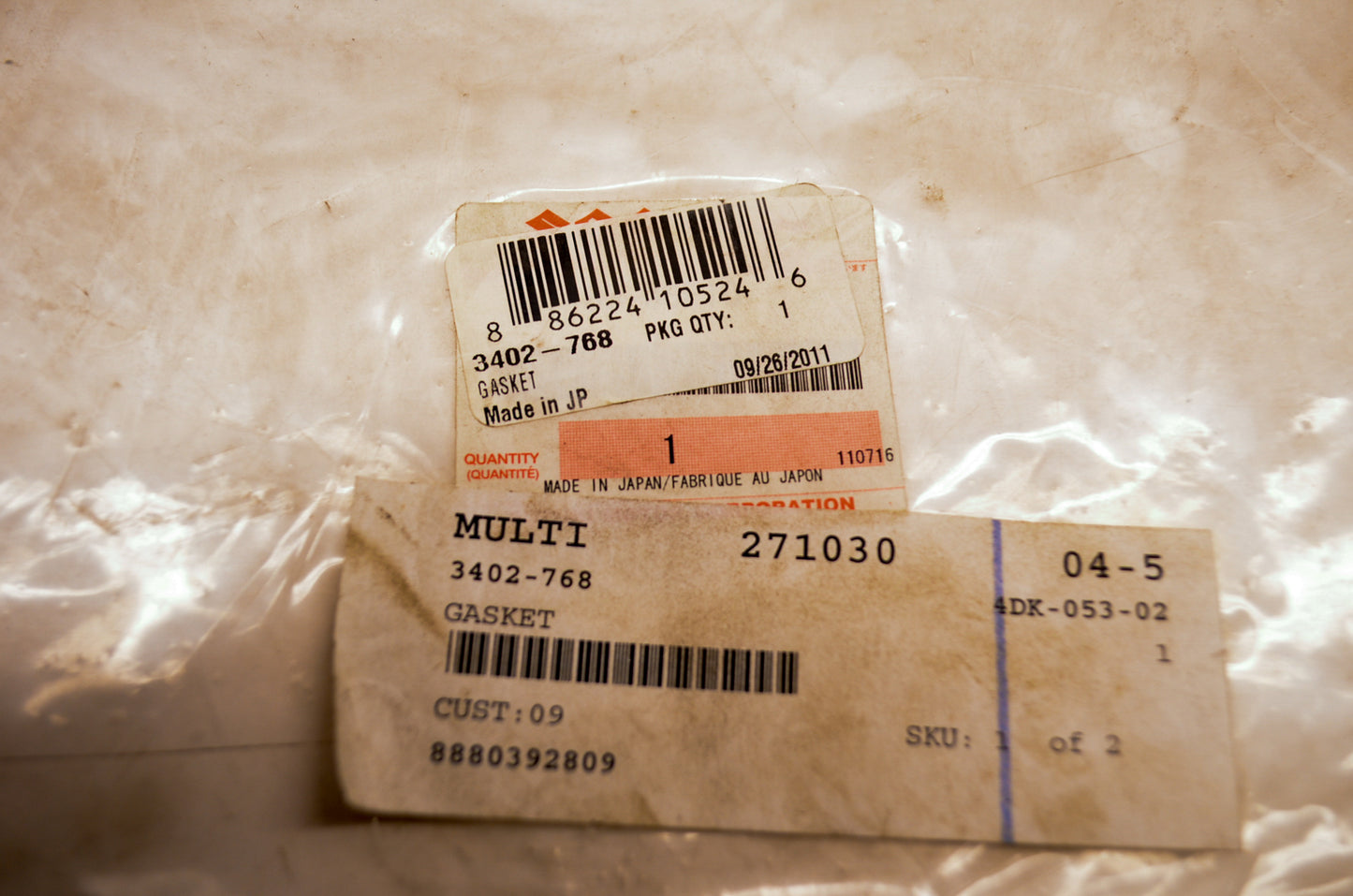 OEM Arctic Cat 3402-768 Gasket NOS