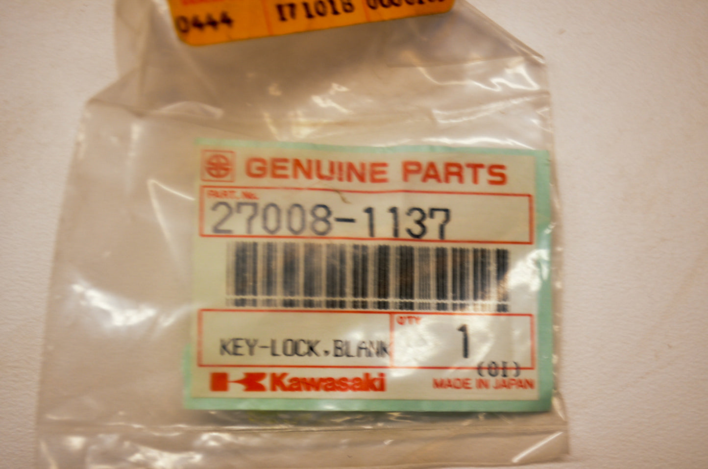 OEM Kawasaki 27008-1137 Blank Key NOS