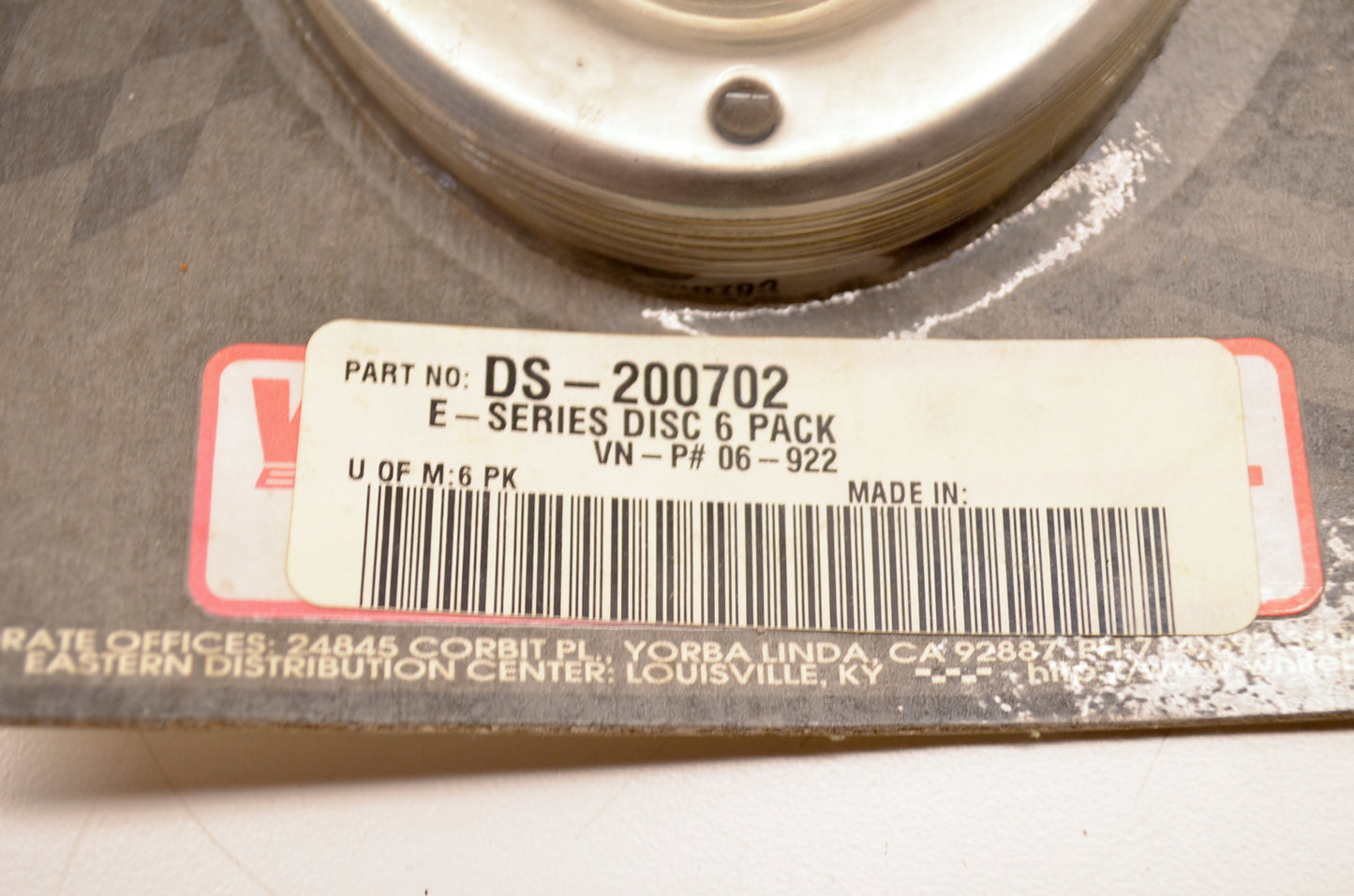 White Brothers DS-200702 E-Series Disc Pack NOS