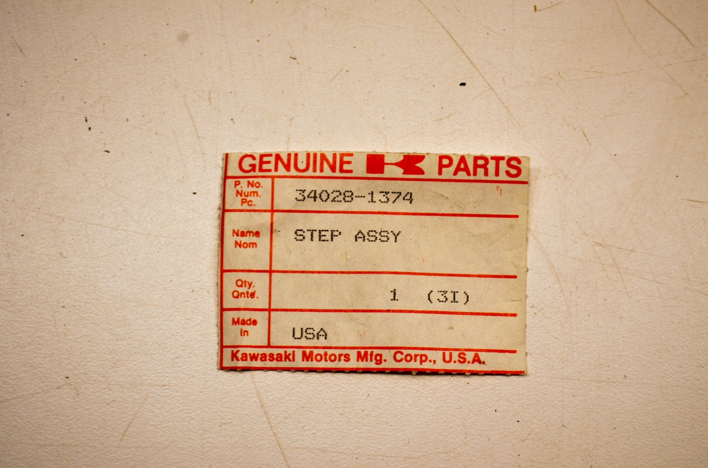 OEM KAWASAKI 34028-1374 Foot Board Step Assembly NOS