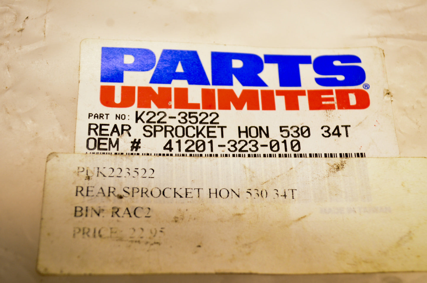 Parts unlimited K22-3522 Sprocket NOS