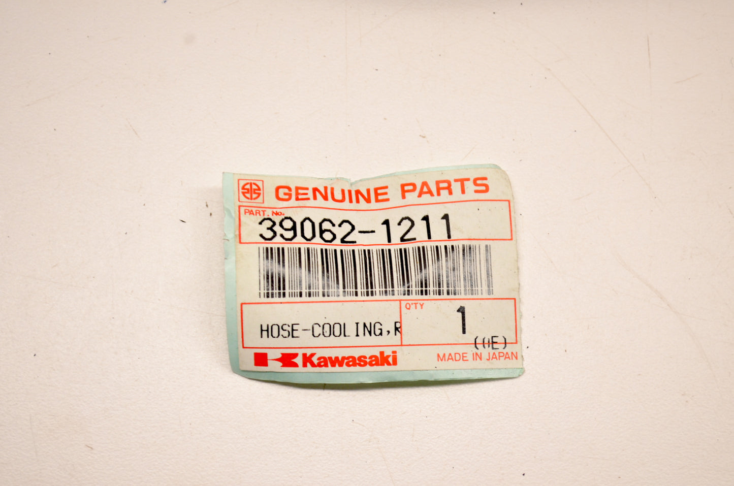 OEM Kawasaki 39062-1211 Radiator Cooling Hose NOS