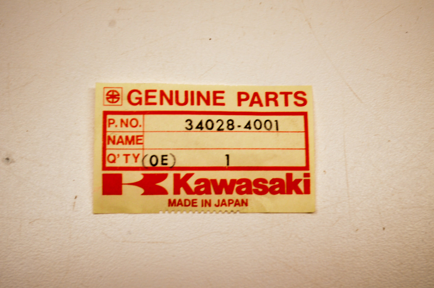 OEM Kawasaki 34028-4001 Foot Peg Rubber NOS