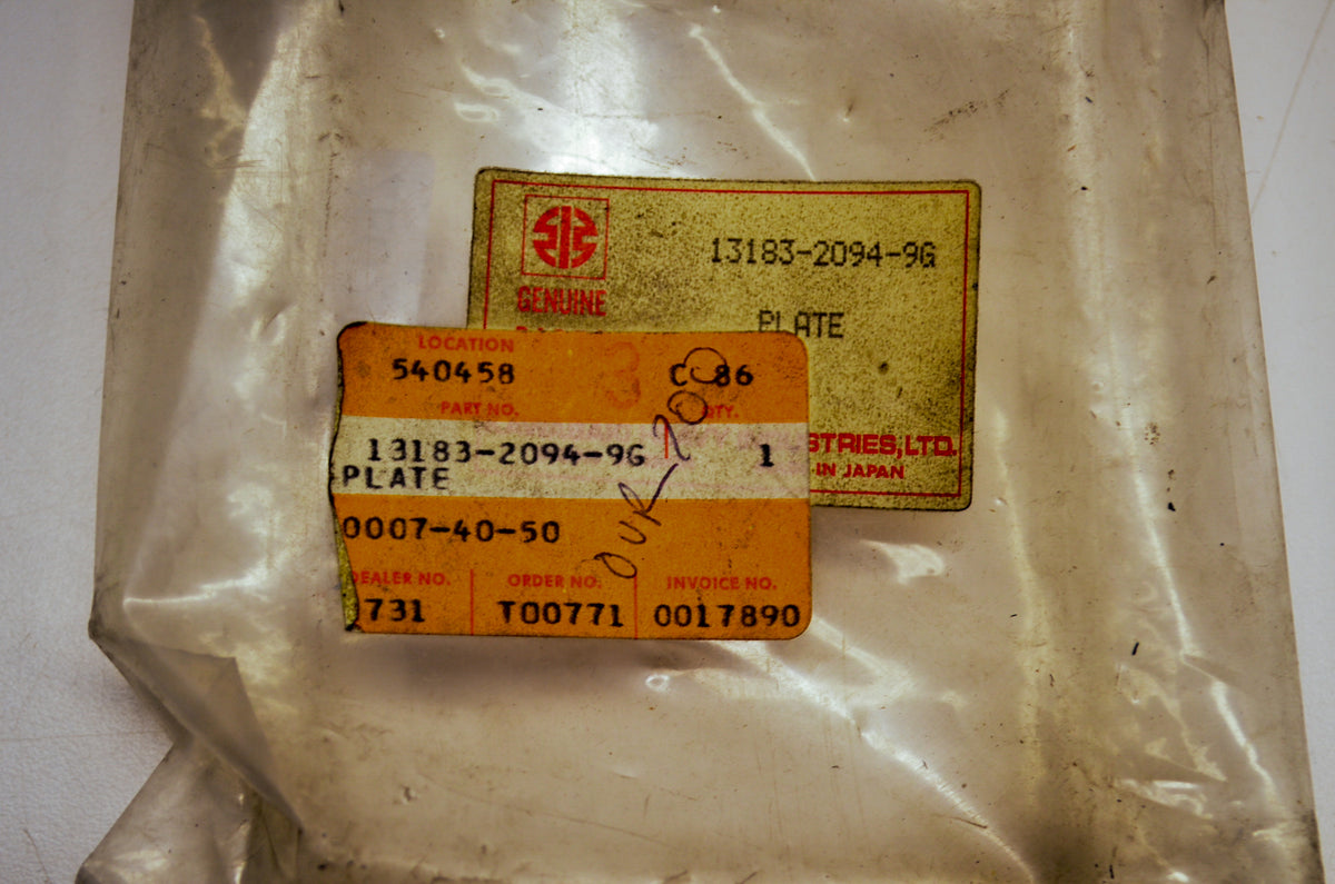 OEM Kawasaki 13183-2094-9G Plate NOS