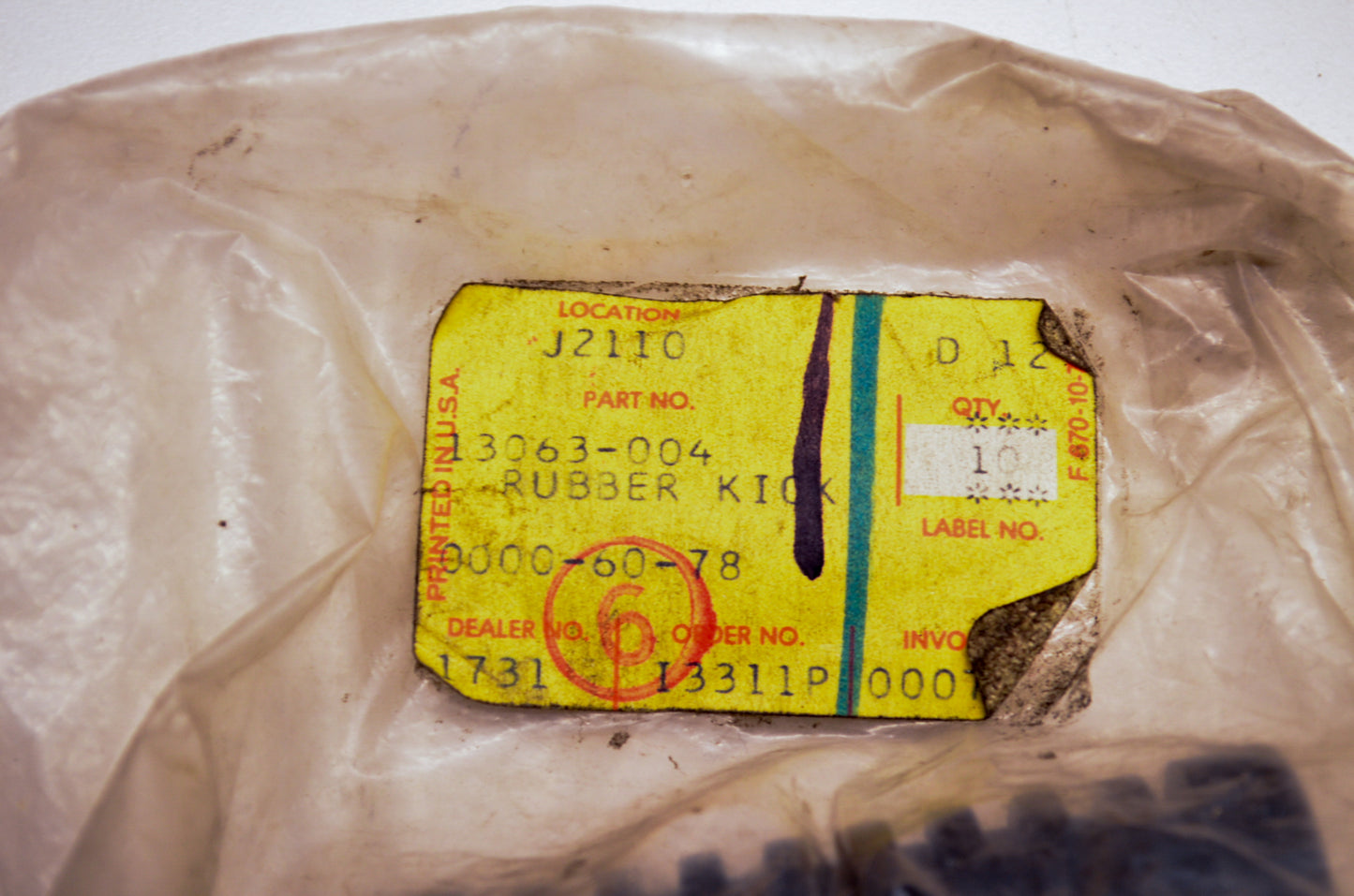 OEM Kawasaki 13063-004 Kick Start Rubber NOS