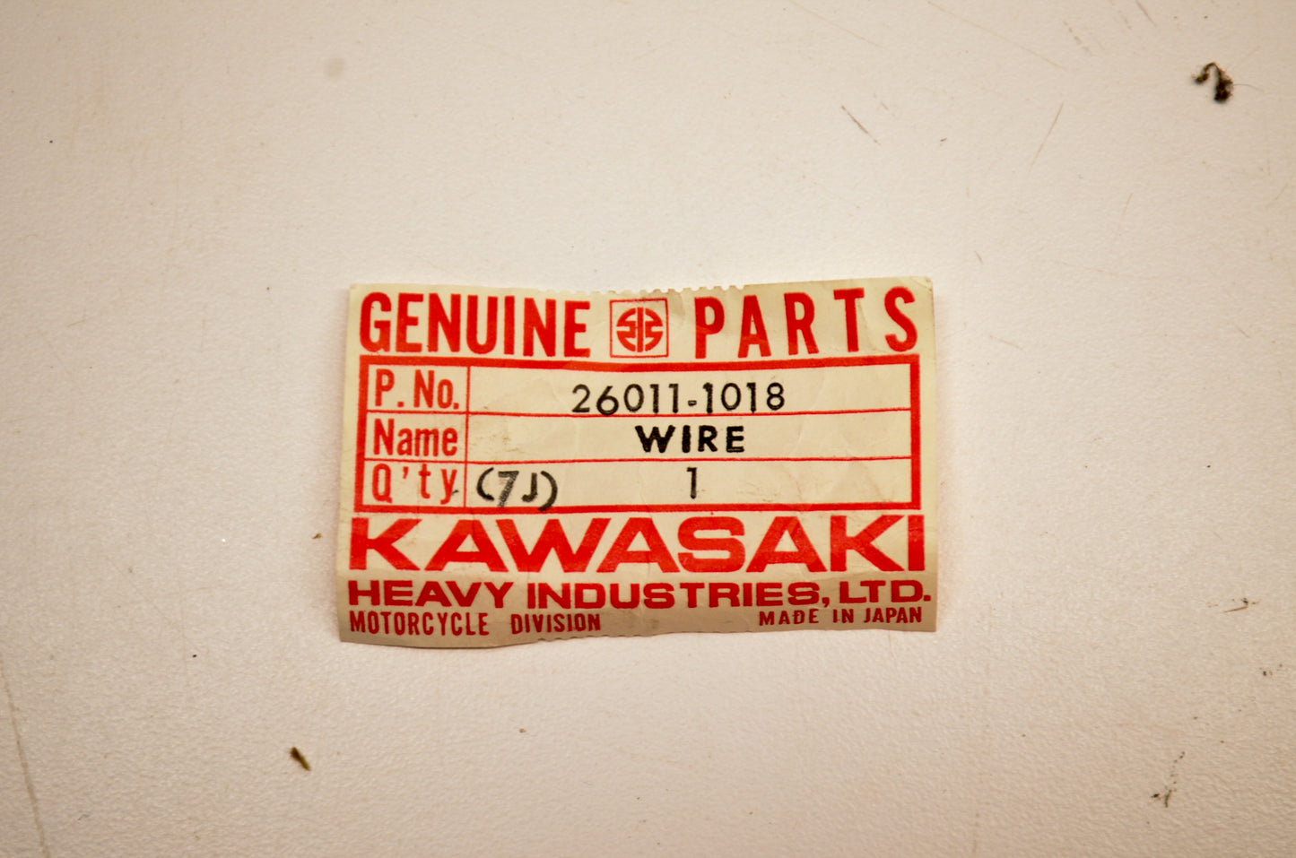 OEM Kawasaki 26011-1018 Stater Lead Wire NOS