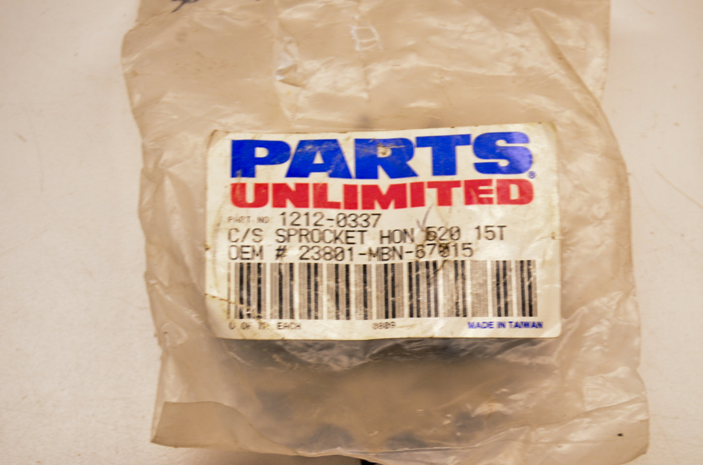 Parts Unlimited 1212-0337, 23801-MBN-67015 Sprocket NOS