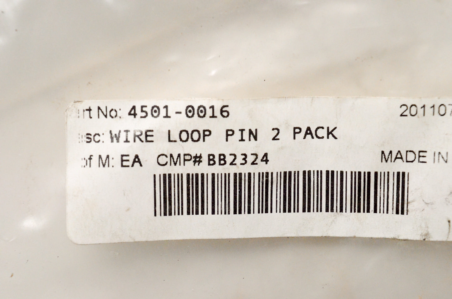 Moose Utility 4501-0016 Wire Loop Pin Qty 2 NOS