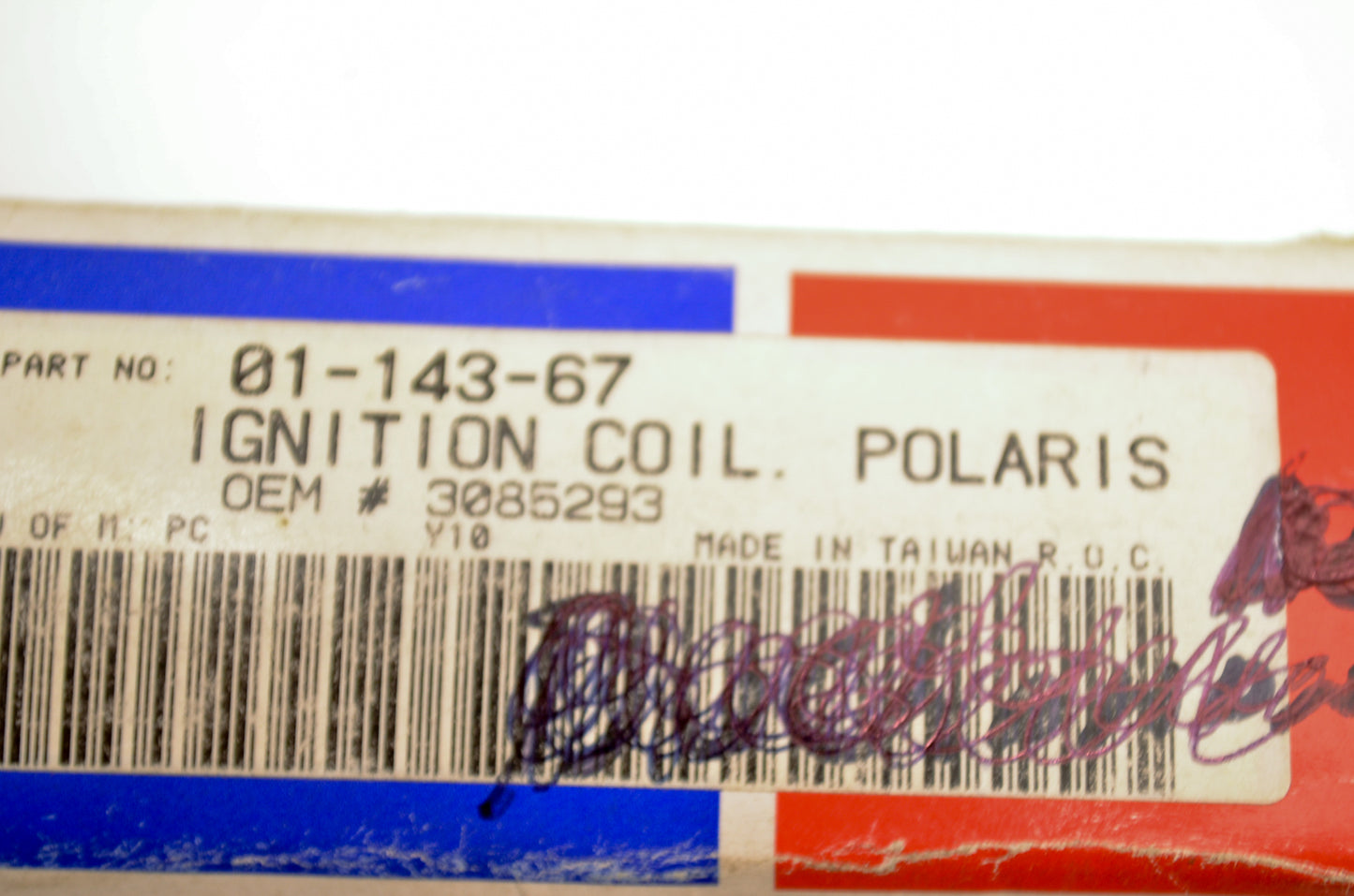 Parts Unlimited 01-143-67, 3085293 Ignition Coil NOS
