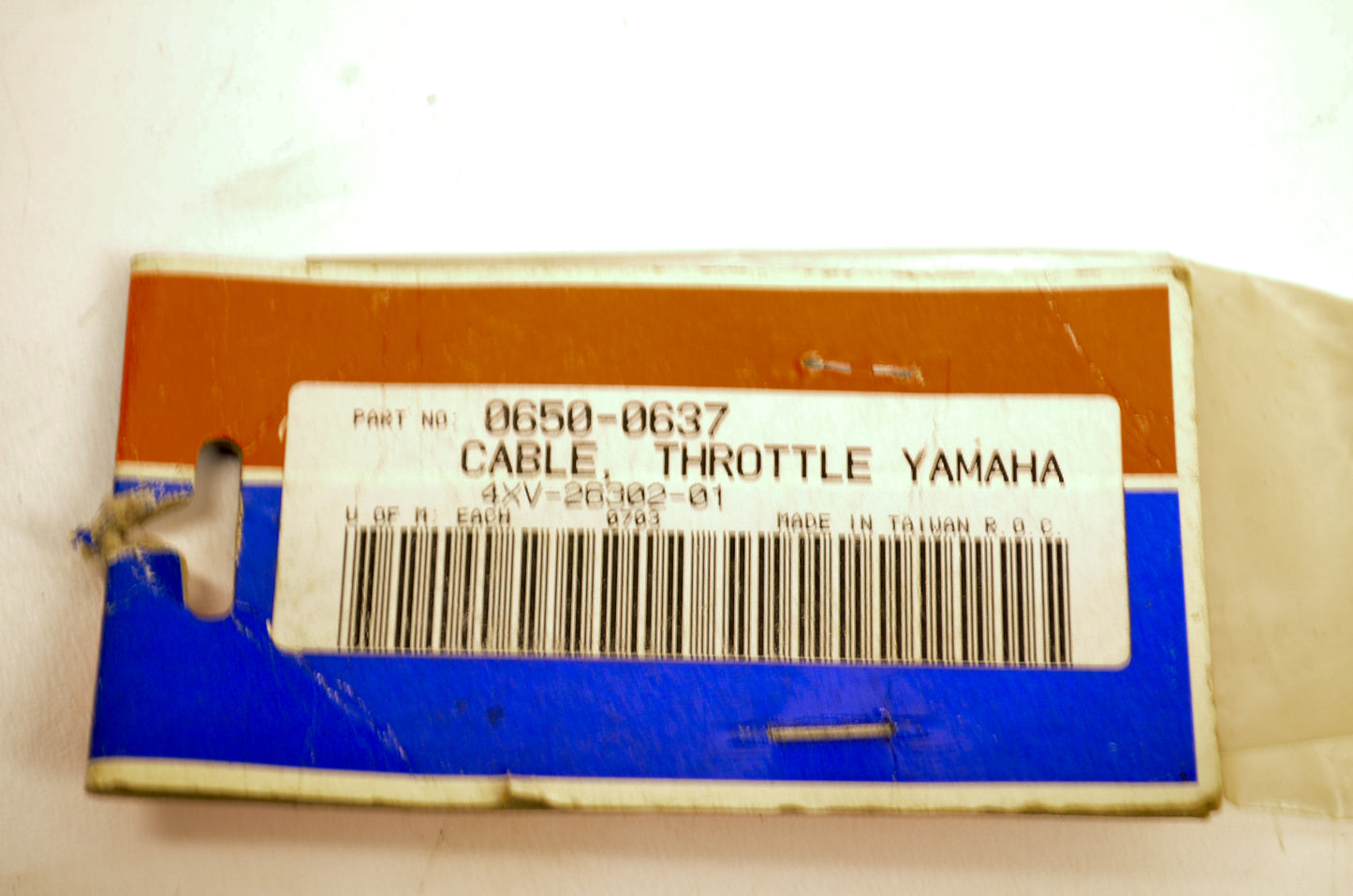 Parts Unlimited 0650-0637, 4XV-26302-01 Throttle Cable NOS