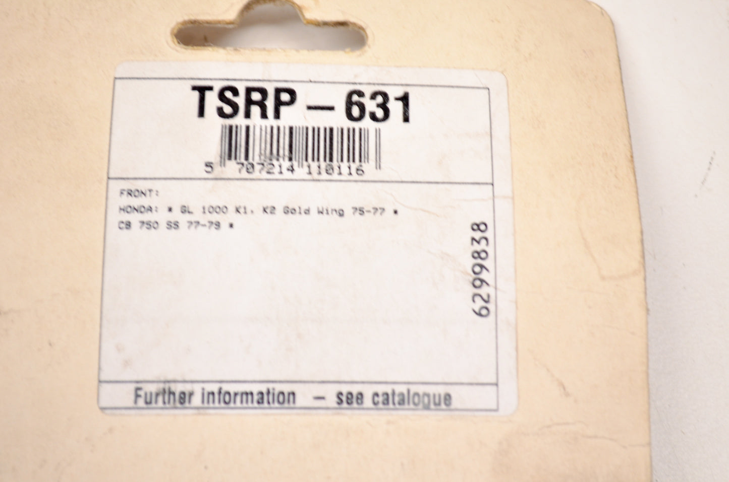 Parts Unlimited TSRP-631 Brake Pad Kit NOS