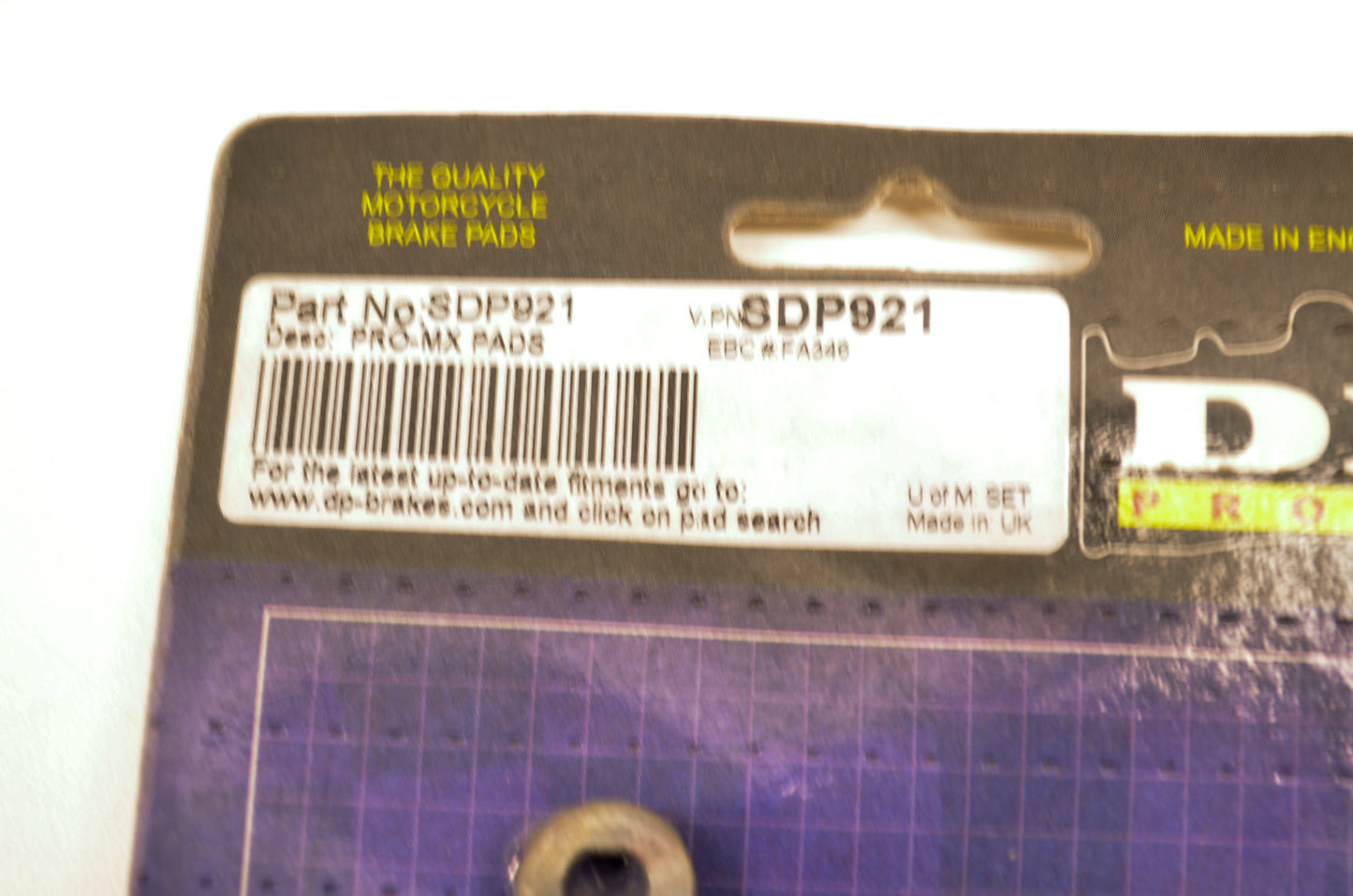 DP Brakes SDP921 Brake Pad Kit NOS