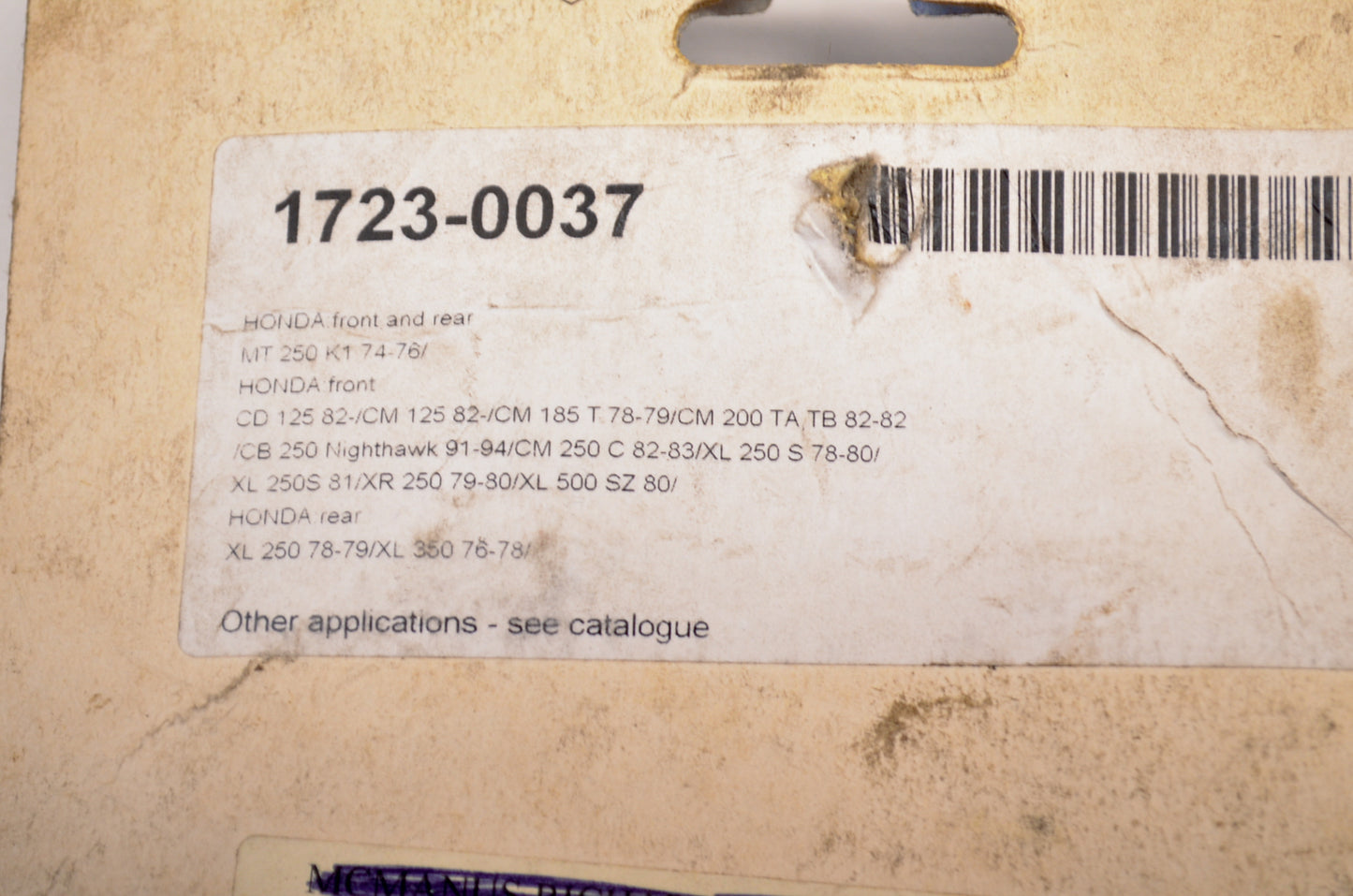 Parts Unlimited 1723-0037 Brake Shoe Kit NOS