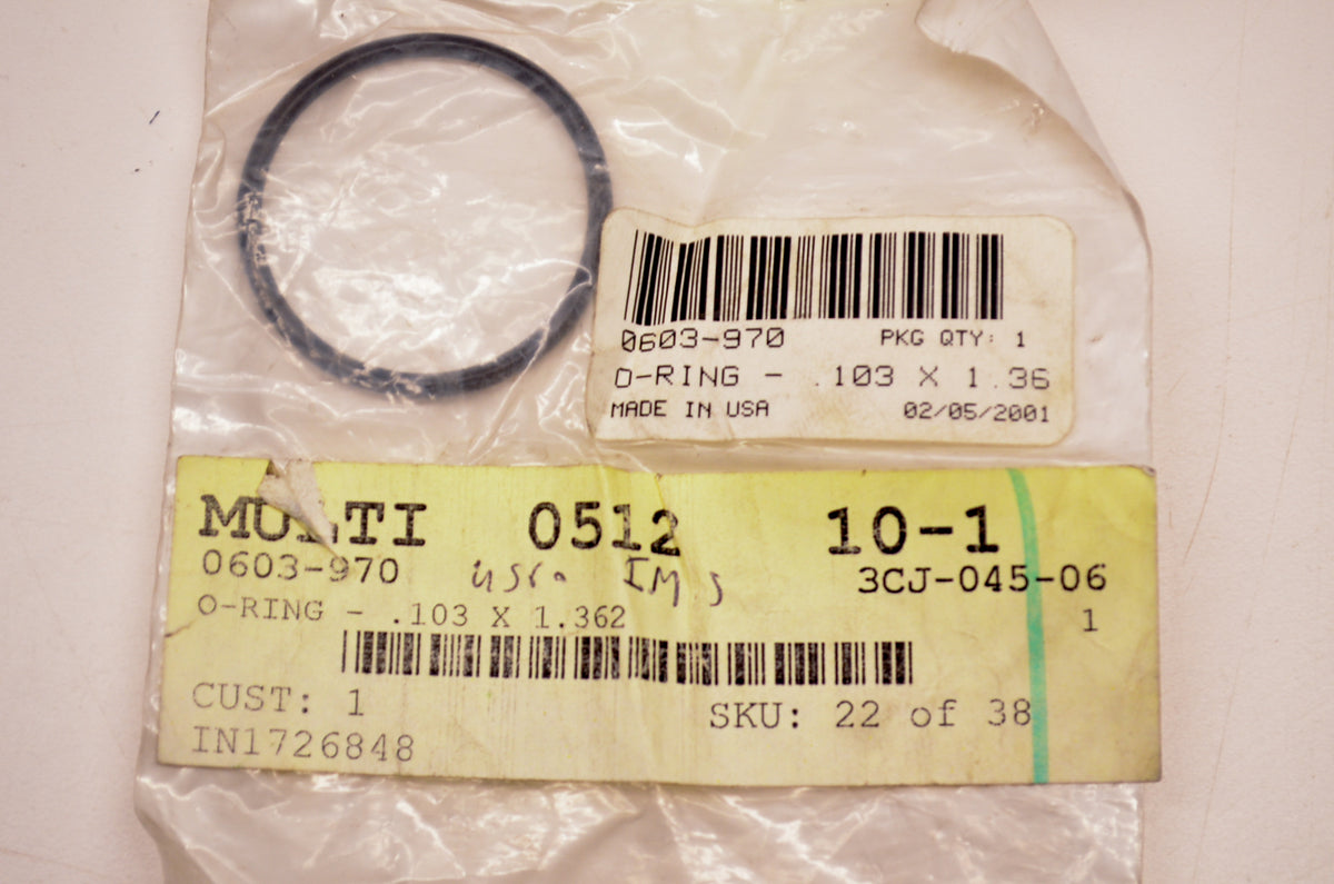 OEM Arctic Cat 0603-970 O-Ring .103x1.362 NOS