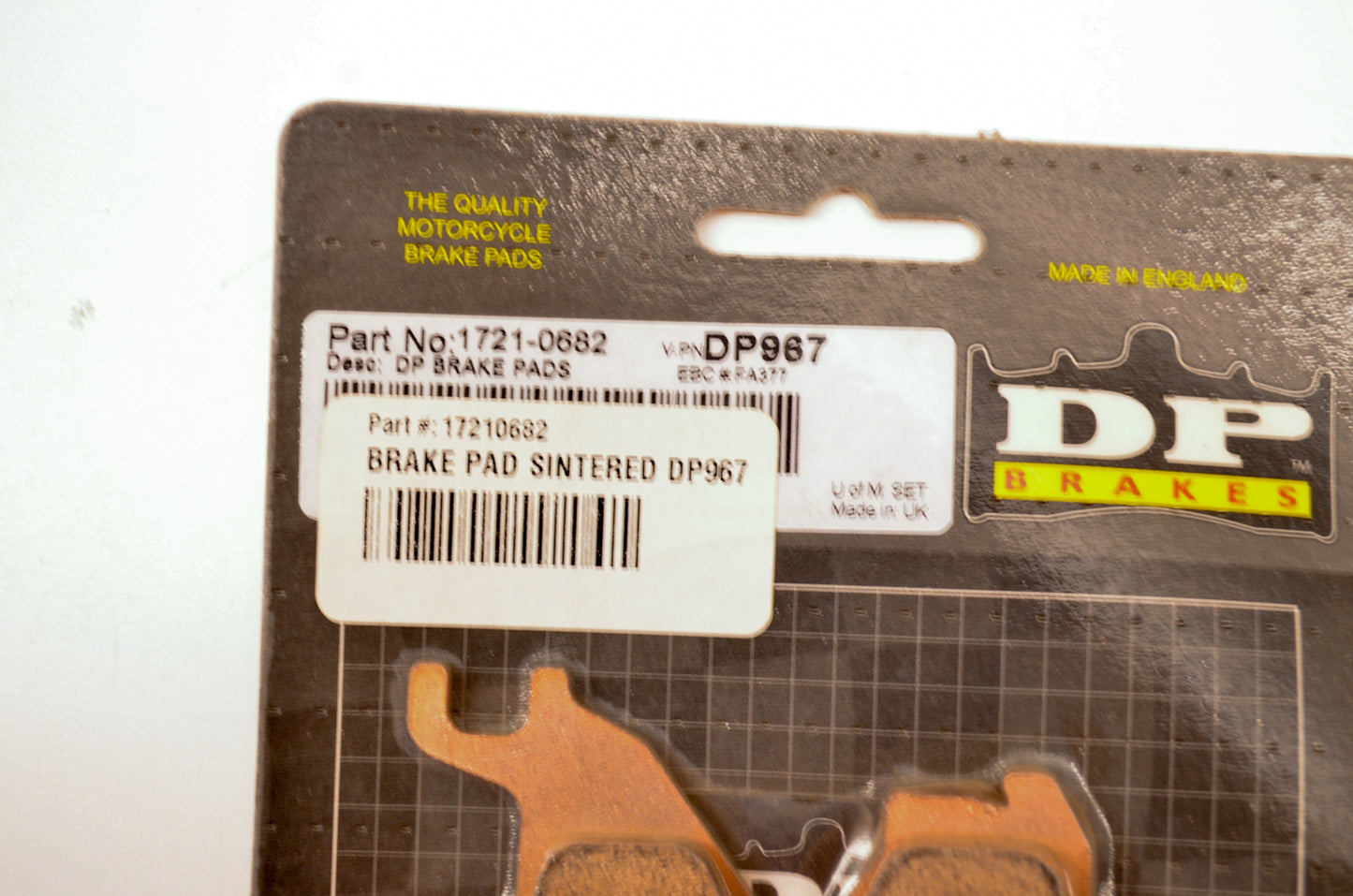 DP Brakes DP967, 1721-0682 Brake Pad Kit NOS