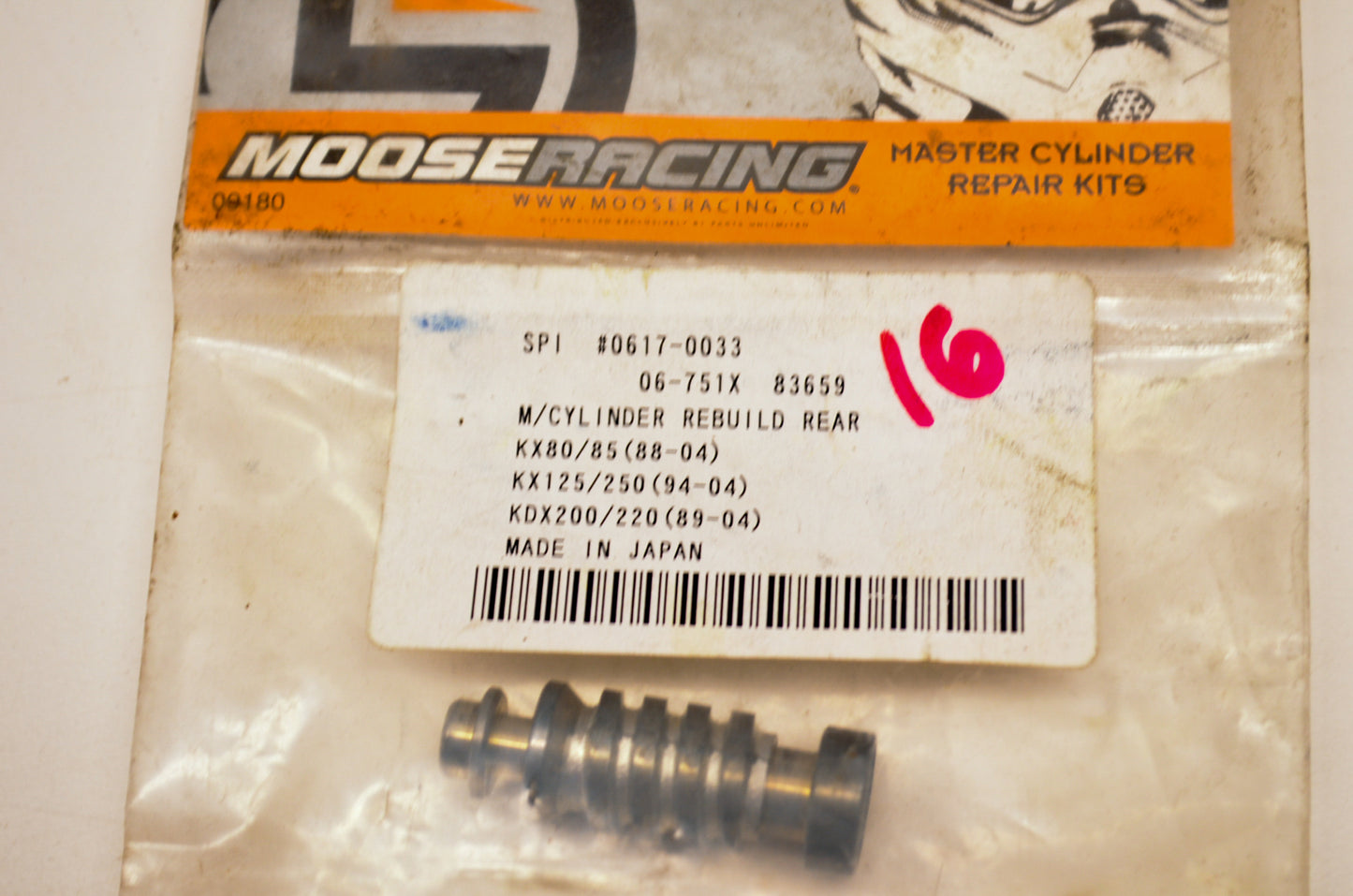 Moose 0617-0033, 06-751X Master Cylinder Repair Kit NOS