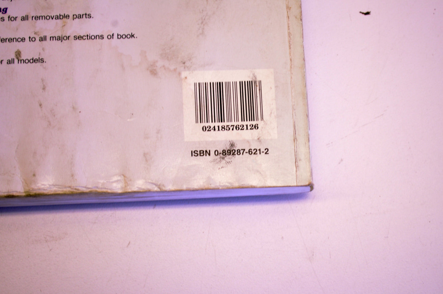 OEM Yamaha 0-89287-621-2 Manual