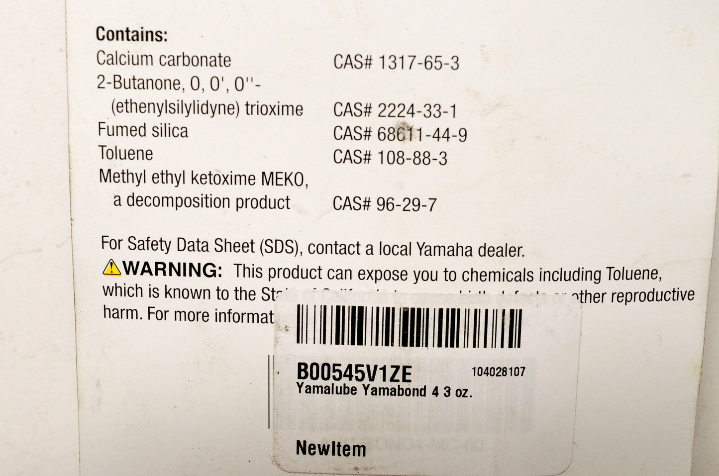 OEM Yamaha B00545V1ZE Yamalube Yamabond 4 Motorsport 2.9 oz Kit NOS