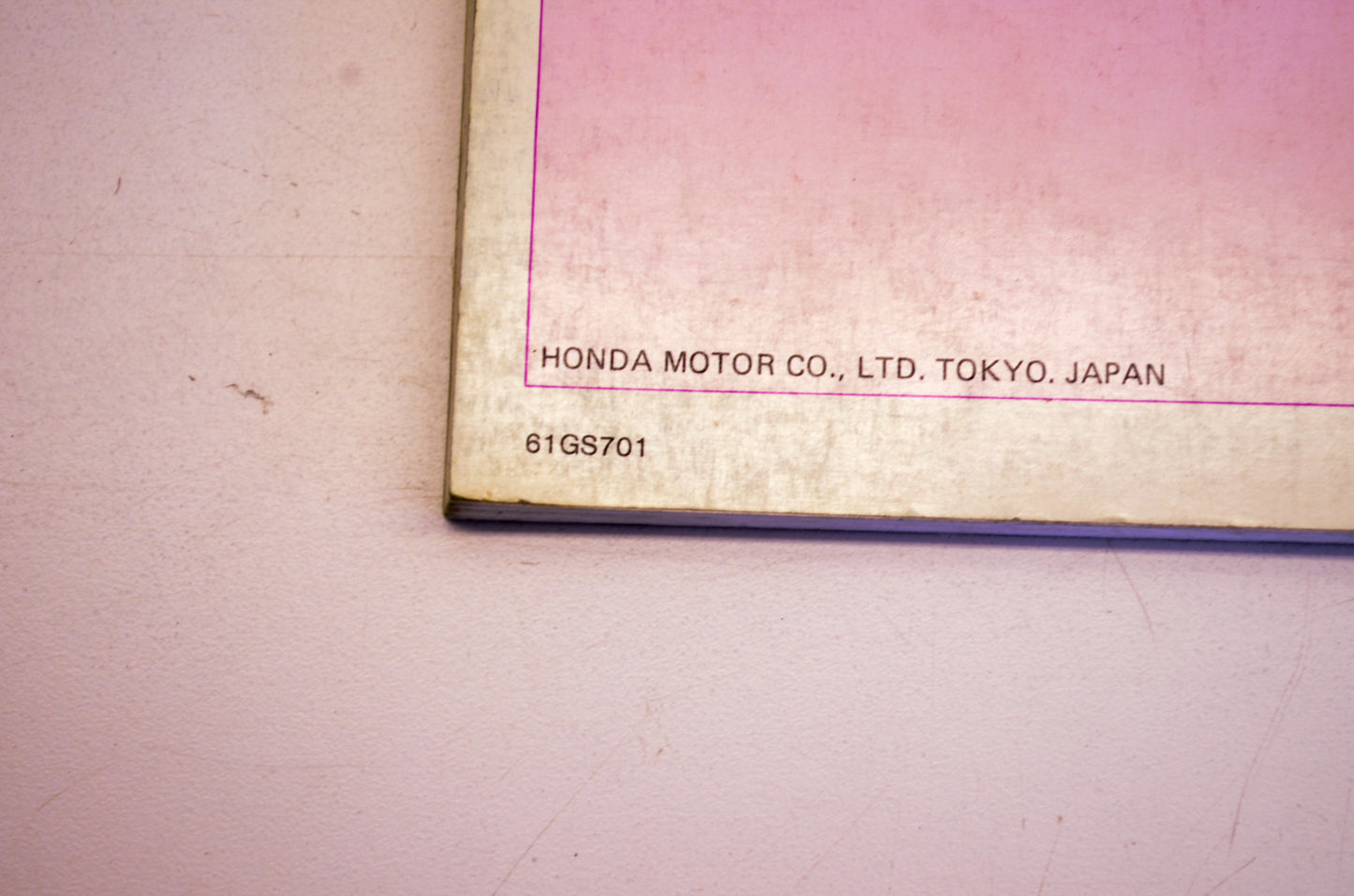 Honda 61GS701 Manual