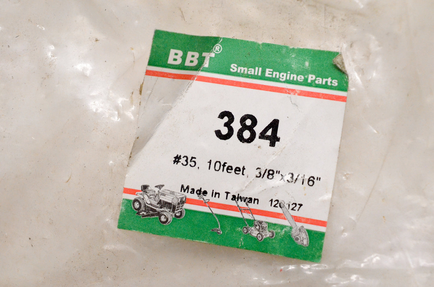 BBT 384, 88-1023 Roller Chain #35 10ft 3/8"x3/16" NOS