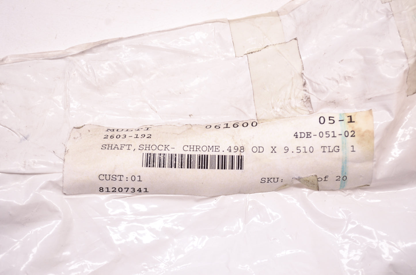 New OEM Arctic Cat 2603-192 Shock Shaft .498 OD X 9.510 NOS