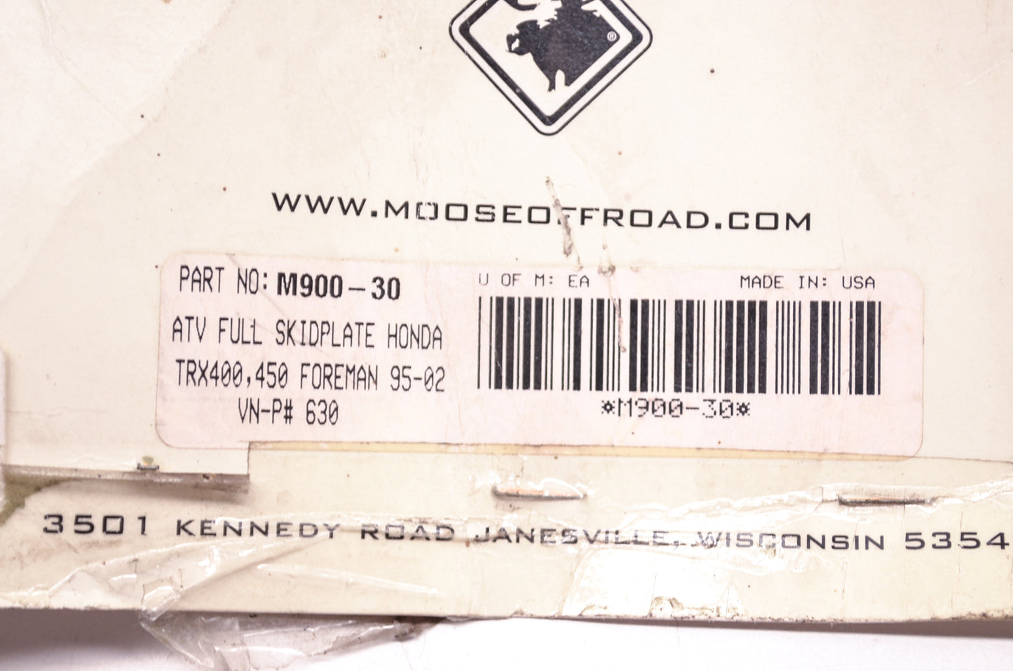 Moose M900-30, 630 Frame Skidplate Guard NOS