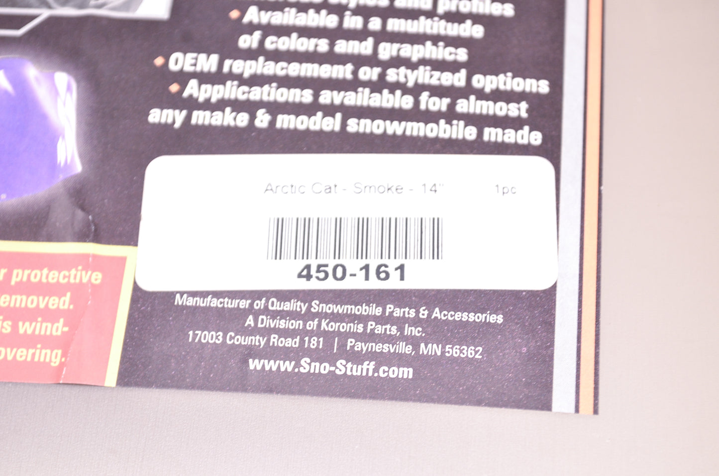 Sno-Stuff 450-161 Windshield NOS