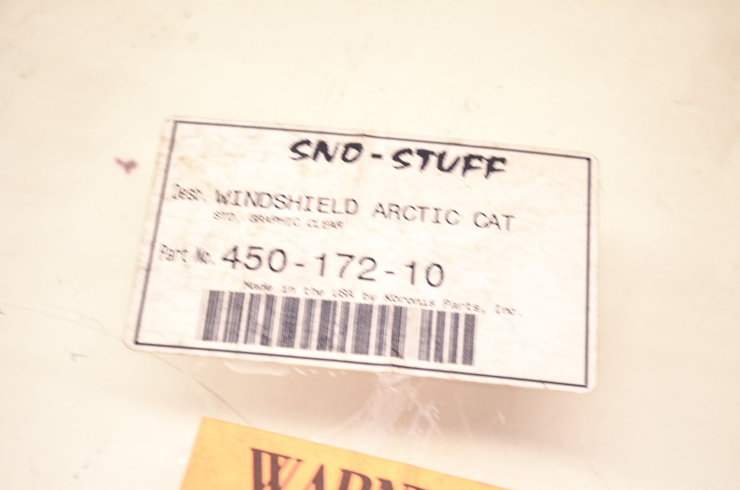 Sno-Stuff 450-172-10 Windshield NOS