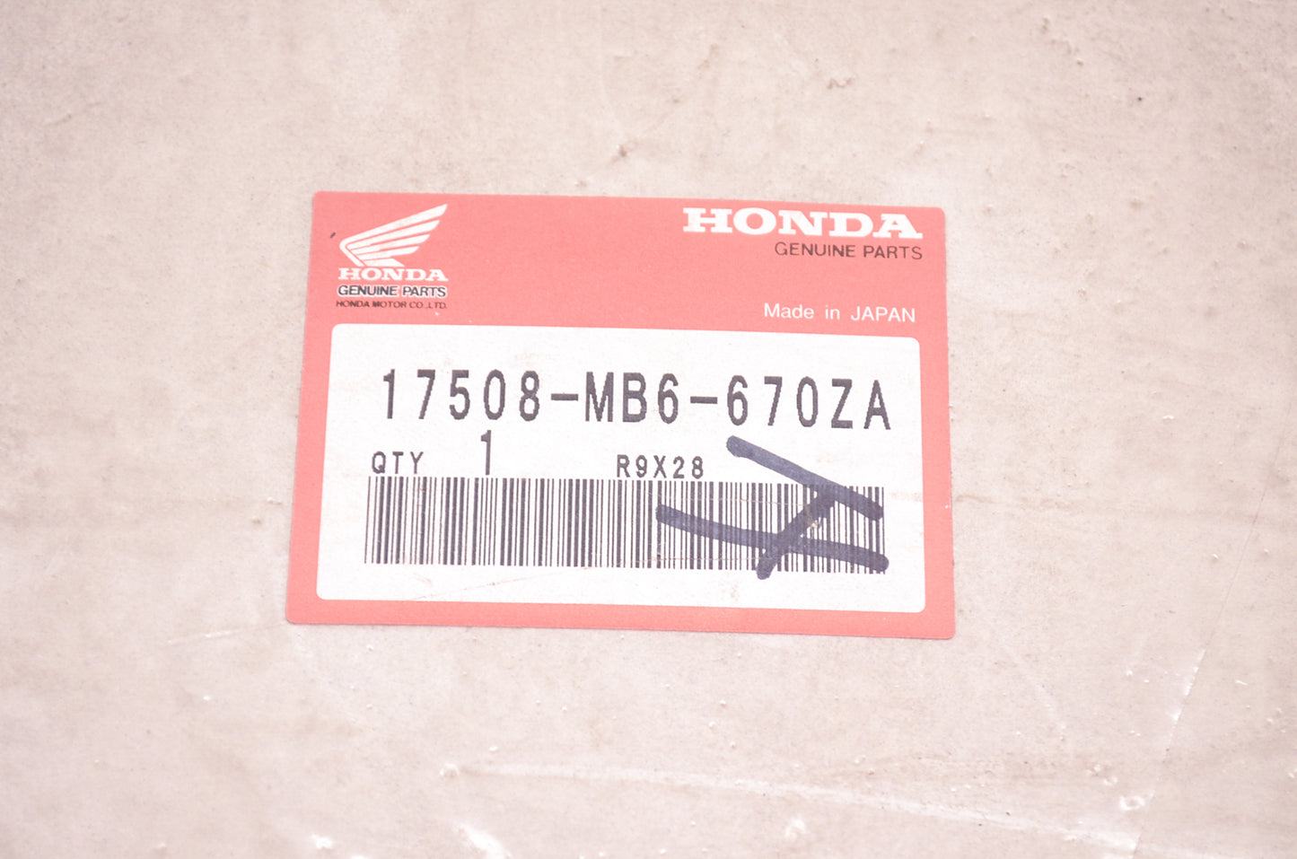 New OEM Honda 17508-MB6-670ZA Emblem Decal NOS