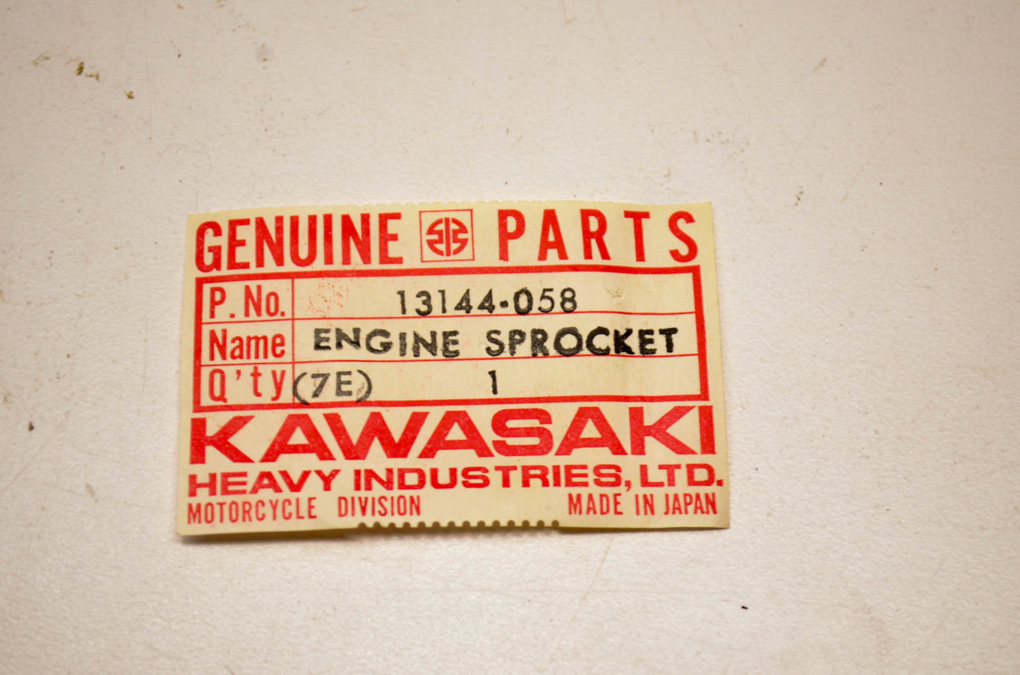 New OEM Kawasaki 13144-058 Sprocket 12T NOS