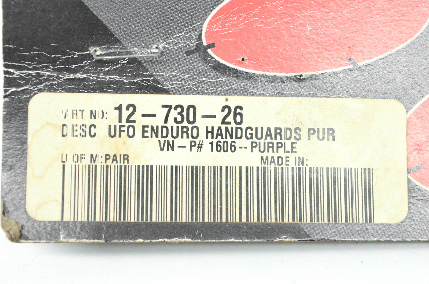 UFO Plast 12-730-26 Enduro Handguards Purple NOS