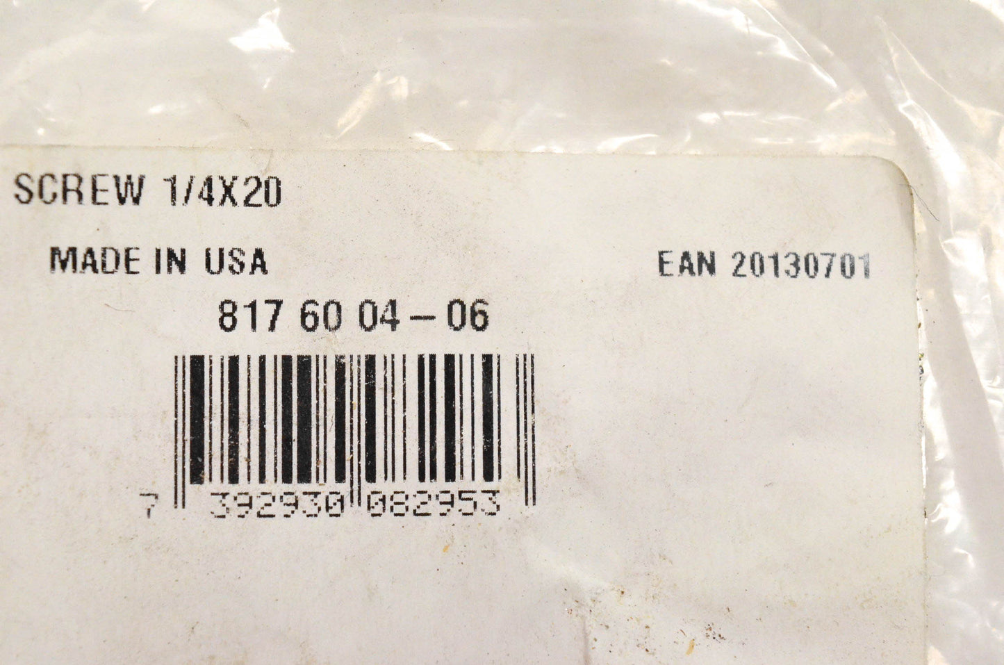 New OEM Husqvarna 8176004-06, 817600406 Screw 1/4x20 NOS