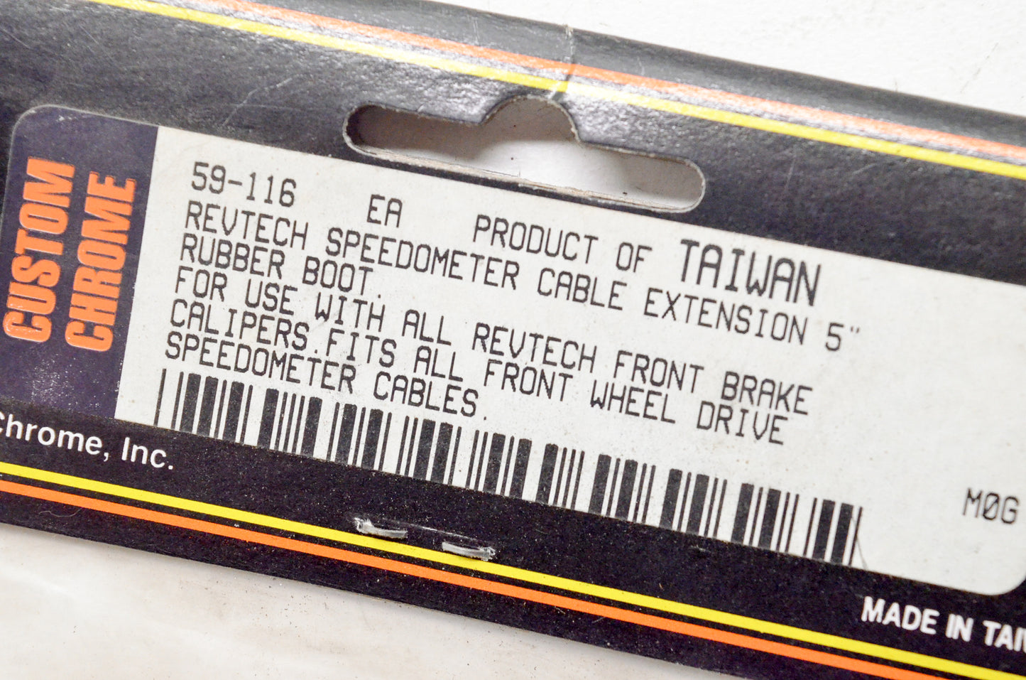 Custom Chrome 59-116, 40-581 Revtech Speedometer Cable Extension 5" Rubber Boot NOS